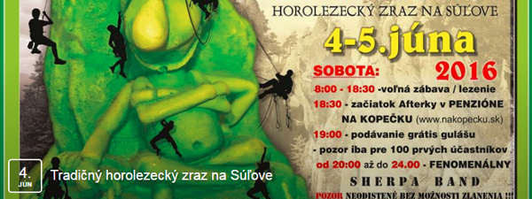 súľovský lezecký zraz 2016