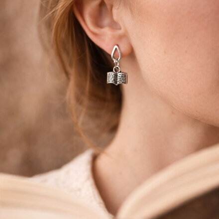 Knihomoľka - náušnice knihy