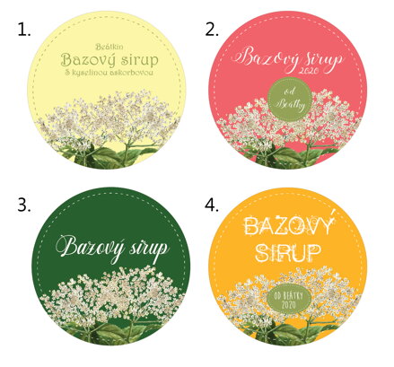 Etiketa - Bazový sirup