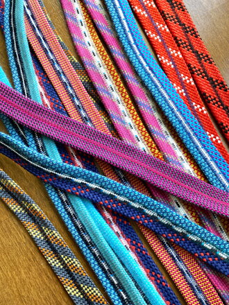 Lanový opasok šedo/oranžový