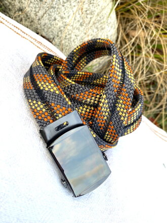 Lanový opasok šedo/oranžový