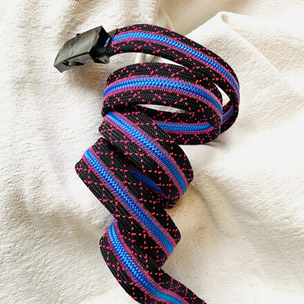 Lanový opasok čierno modrý