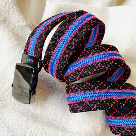 Lanový opasok čierno modrý