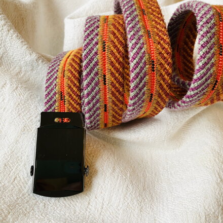 Lanový opasok fialovo oranžovo červený