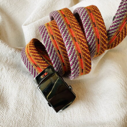 Lanový opasok fialovo oranžovo červený