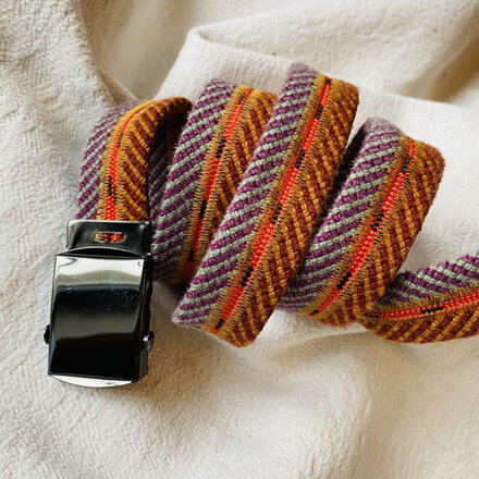 Lanový opasok fialovo oranžovo červený