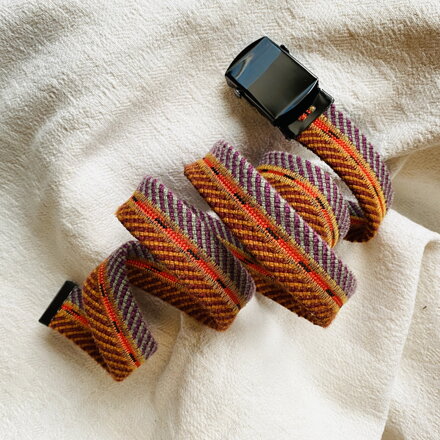 Lanový opasok fialovo oranžovo červený