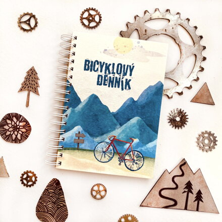 Bicyklový denník s vyplnením "Hory"