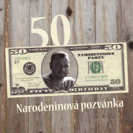 Narodeninová pozvánka - bankovka
