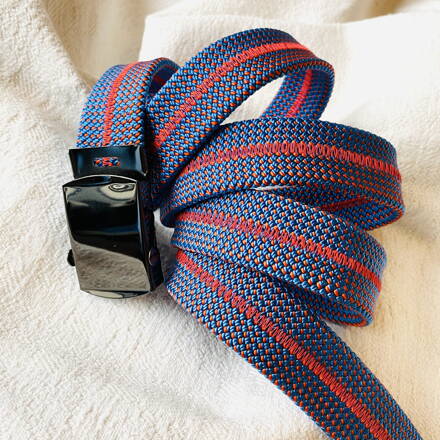 Lanový opasok modro červený