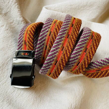 Lanový opasok fialovo oranžovo červený