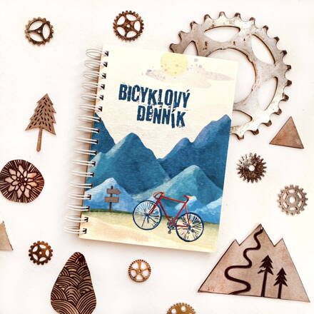Bicyklový denník s vyplnením "Hory"